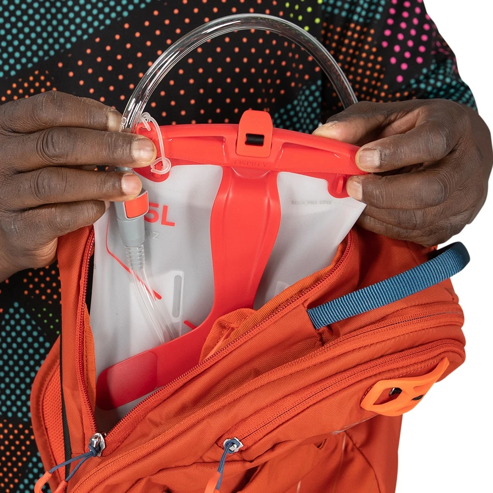 Osprey Raptor 10 Backpack + Hydration Pack - Firestarter Orange - Image 8