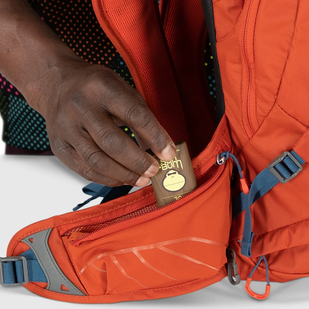 Osprey Raptor 10 Backpack + Hydration Pack - Firestarter Orange - Image 10